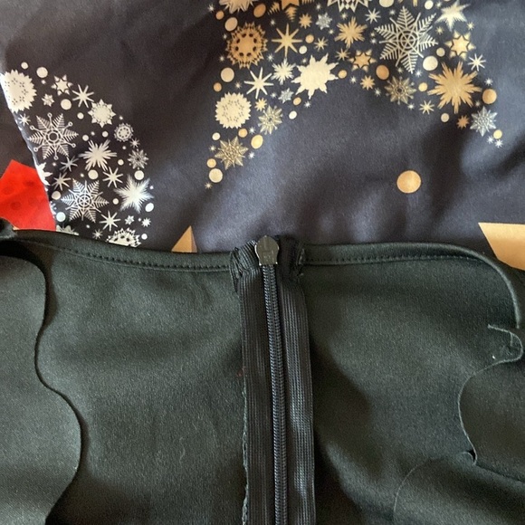 Adorable Christmas fit and flare dress large festive holiday party snowflake - Picture 11 of 12